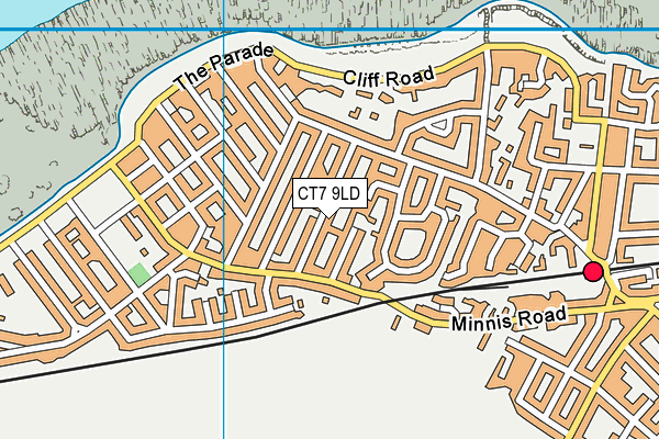 CT7 9LD map - OS VectorMap District (Ordnance Survey)