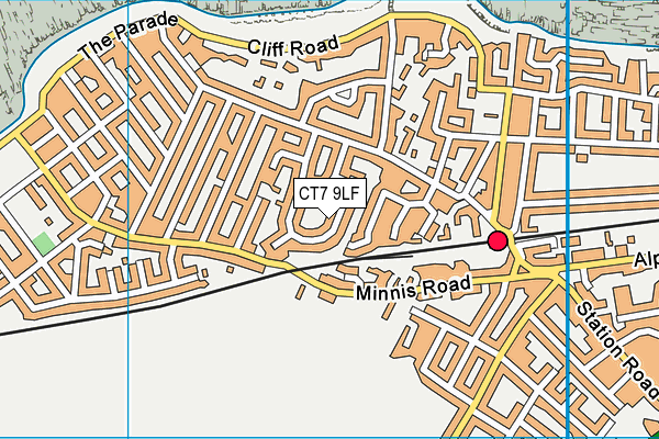 CT7 9LF map - OS VectorMap District (Ordnance Survey)