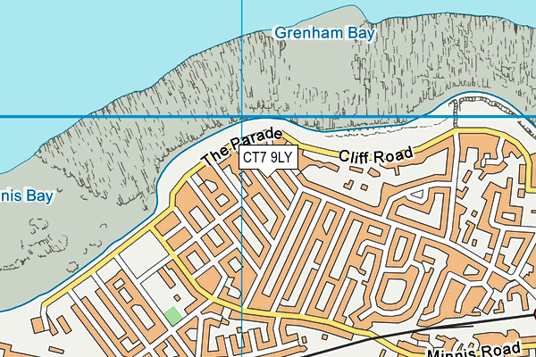 CT7 9LY map - OS VectorMap District (Ordnance Survey)