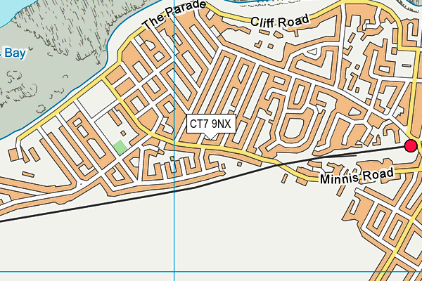 CT7 9NX map - OS VectorMap District (Ordnance Survey)