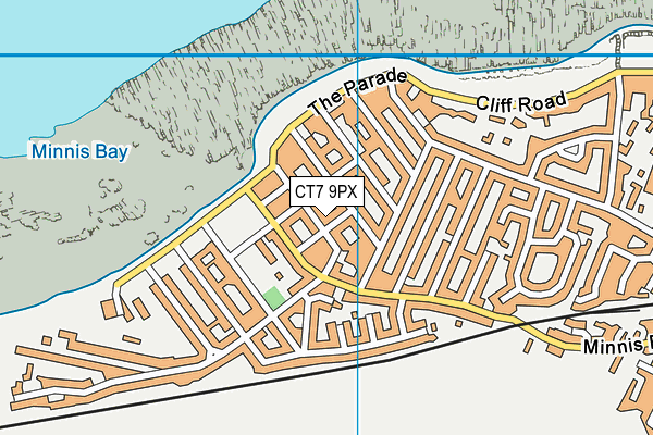 CT7 9PX map - OS VectorMap District (Ordnance Survey)