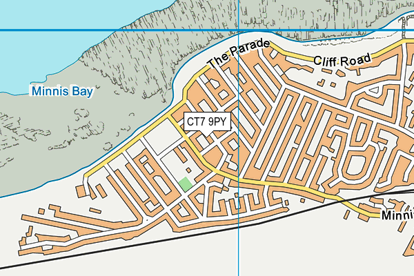 CT7 9PY map - OS VectorMap District (Ordnance Survey)