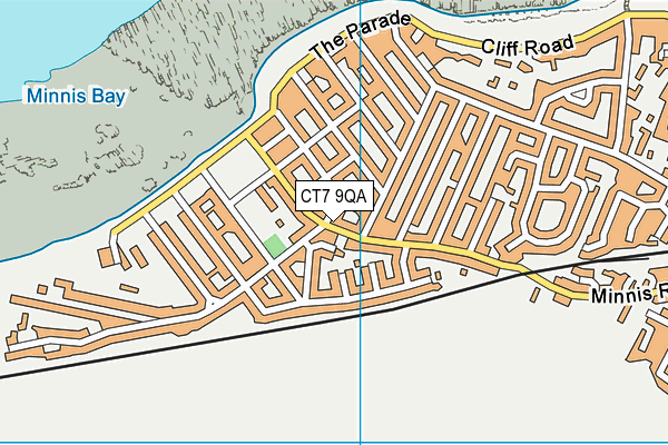 CT7 9QA map - OS VectorMap District (Ordnance Survey)