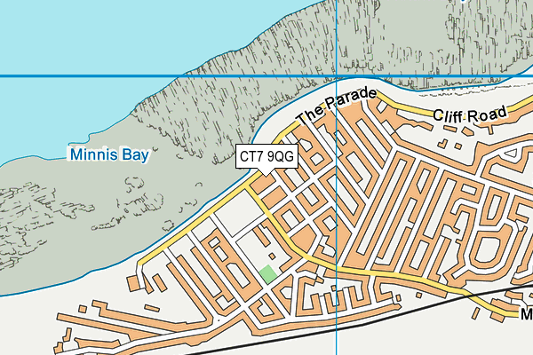 CT7 9QG map - OS VectorMap District (Ordnance Survey)