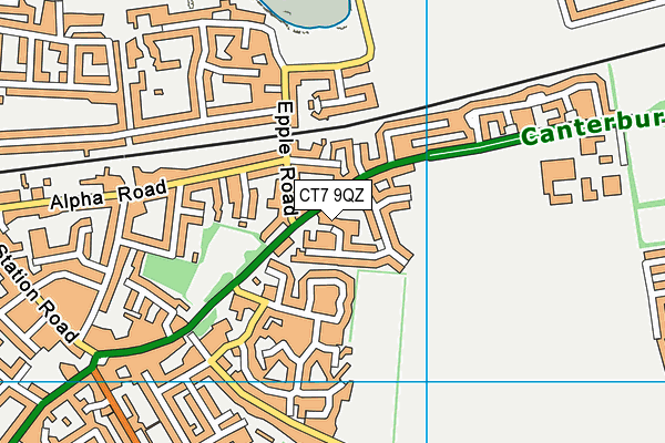CT7 9QZ map - OS VectorMap District (Ordnance Survey)