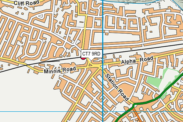 CT7 9RD map - OS VectorMap District (Ordnance Survey)