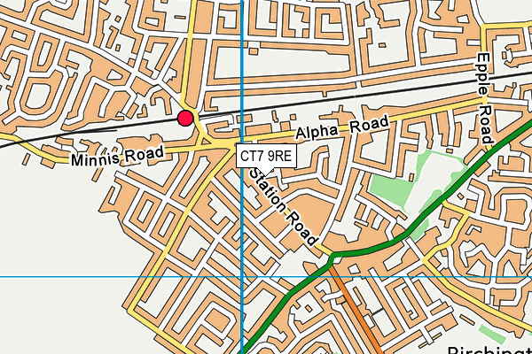 CT7 9RE map - OS VectorMap District (Ordnance Survey)