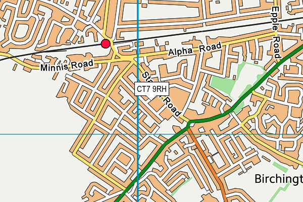 CT7 9RH map - OS VectorMap District (Ordnance Survey)