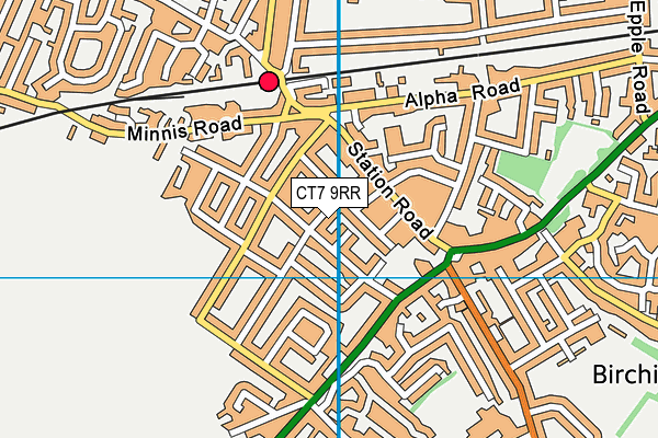 CT7 9RR map - OS VectorMap District (Ordnance Survey)