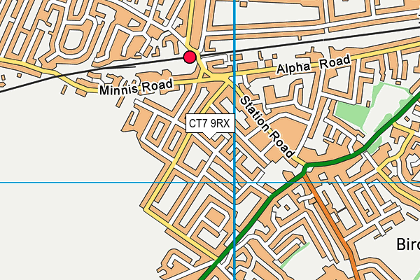 CT7 9RX map - OS VectorMap District (Ordnance Survey)