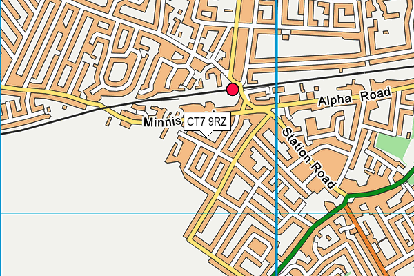 CT7 9RZ map - OS VectorMap District (Ordnance Survey)