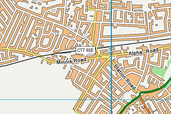 CT7 9SE map - OS VectorMap District (Ordnance Survey)