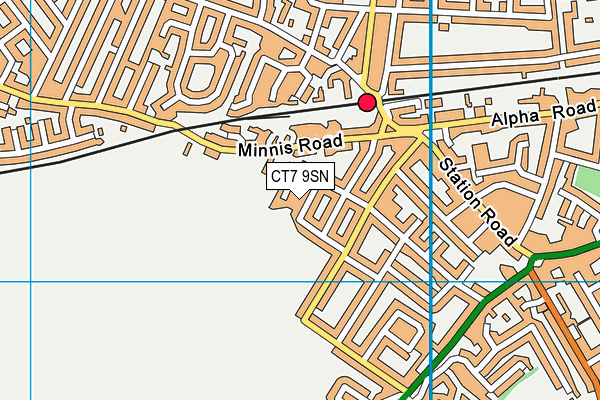 CT7 9SN map - OS VectorMap District (Ordnance Survey)
