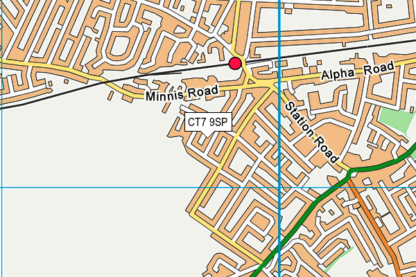 CT7 9SP map - OS VectorMap District (Ordnance Survey)