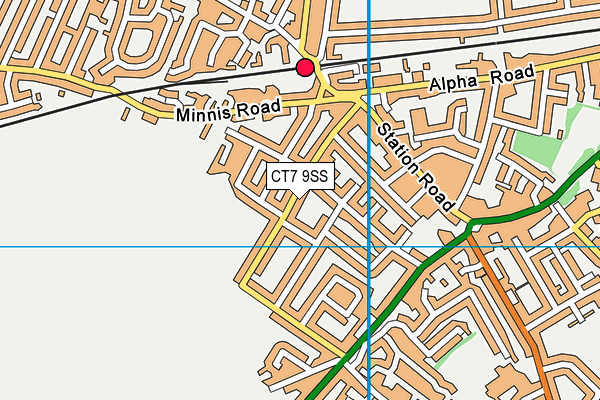 CT7 9SS map - OS VectorMap District (Ordnance Survey)