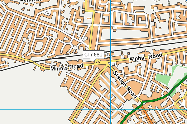 CT7 9SU map - OS VectorMap District (Ordnance Survey)