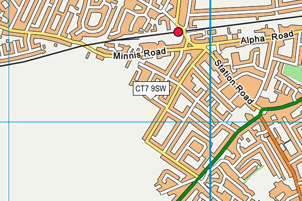 CT7 9SW map - OS VectorMap District (Ordnance Survey)