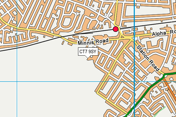 CT7 9SY map - OS VectorMap District (Ordnance Survey)