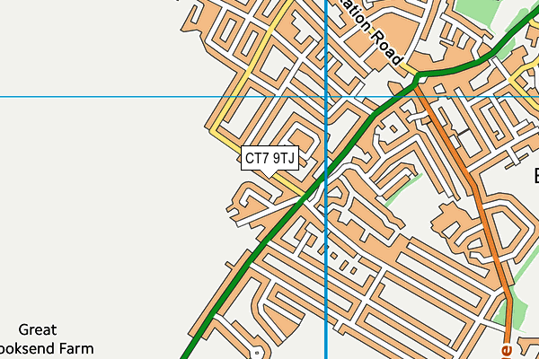 CT7 9TJ map - OS VectorMap District (Ordnance Survey)