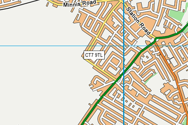 CT7 9TL map - OS VectorMap District (Ordnance Survey)