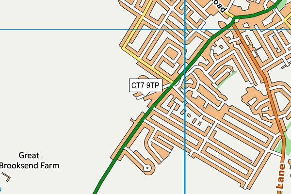 CT7 9TP map - OS VectorMap District (Ordnance Survey)