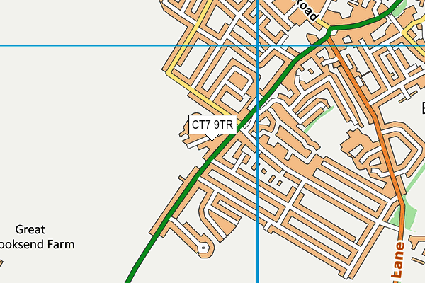 CT7 9TR map - OS VectorMap District (Ordnance Survey)