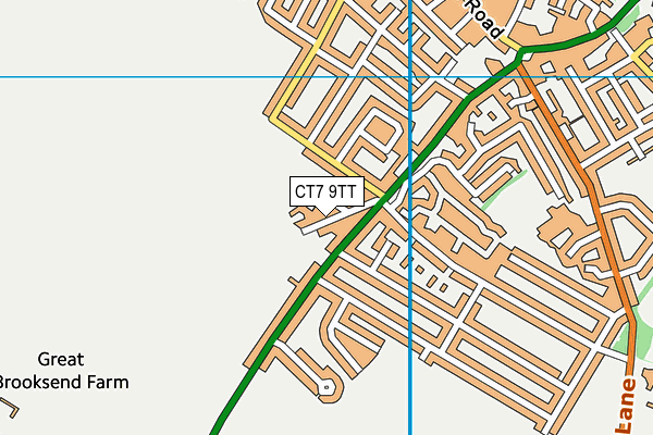 CT7 9TT map - OS VectorMap District (Ordnance Survey)
