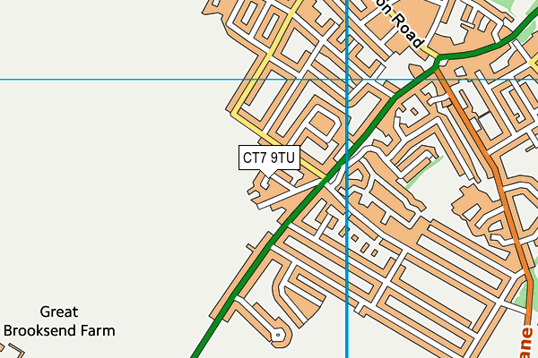 CT7 9TU map - OS VectorMap District (Ordnance Survey)