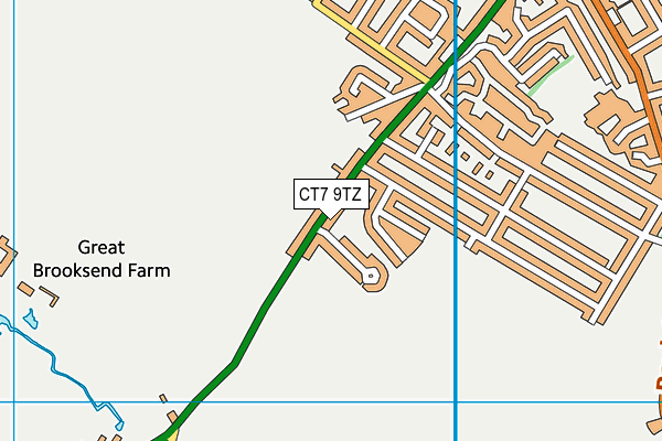 CT7 9TZ map - OS VectorMap District (Ordnance Survey)