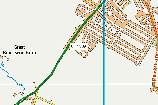 CT7 9UA map - OS VectorMap District (Ordnance Survey)