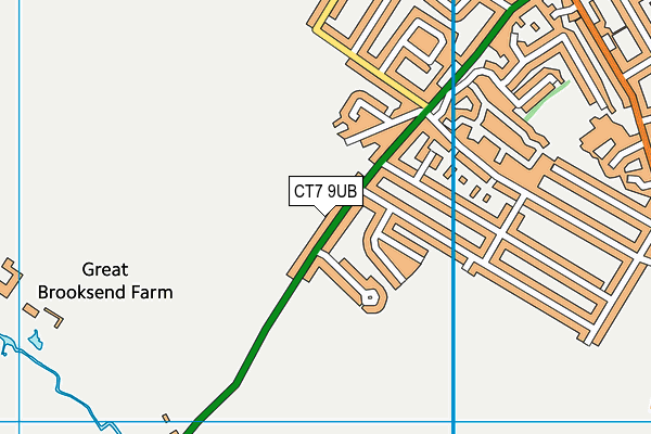 CT7 9UB map - OS VectorMap District (Ordnance Survey)