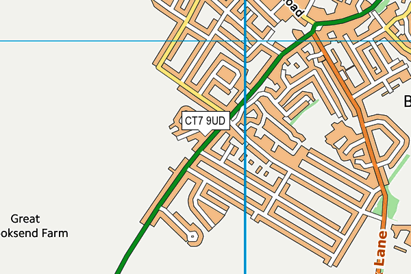 CT7 9UD map - OS VectorMap District (Ordnance Survey)