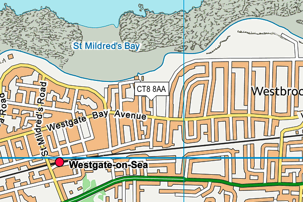 St Mildreds Games Centre map (CT8 8AA) - OS VectorMap District (Ordnance Survey)