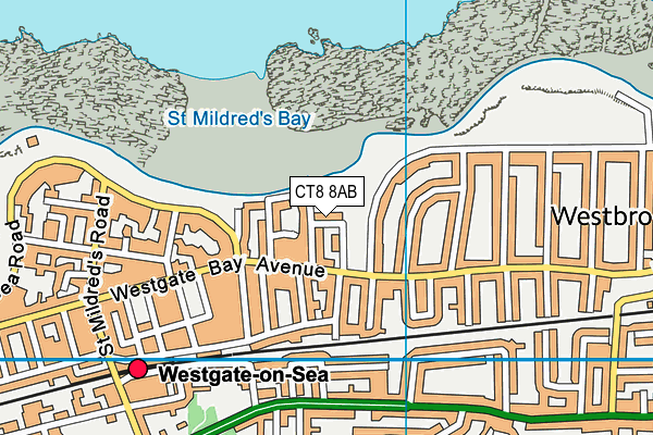 CT8 8AB map - OS VectorMap District (Ordnance Survey)
