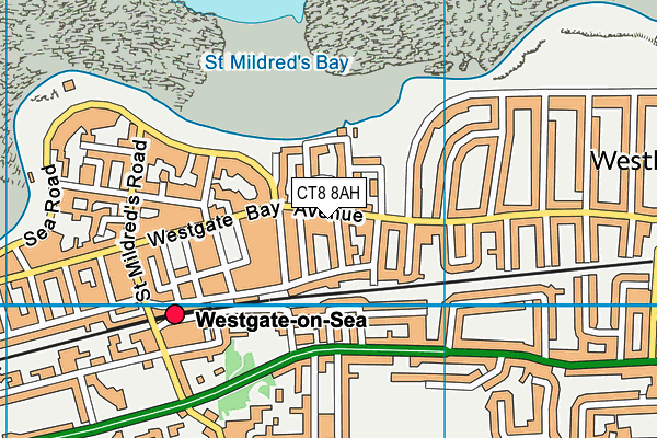 CT8 8AH map - OS VectorMap District (Ordnance Survey)