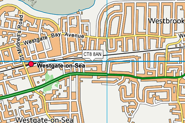 CT8 8AN map - OS VectorMap District (Ordnance Survey)