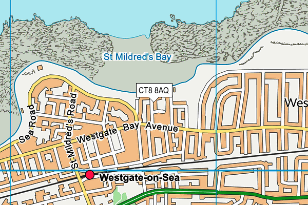 CT8 8AQ map - OS VectorMap District (Ordnance Survey)