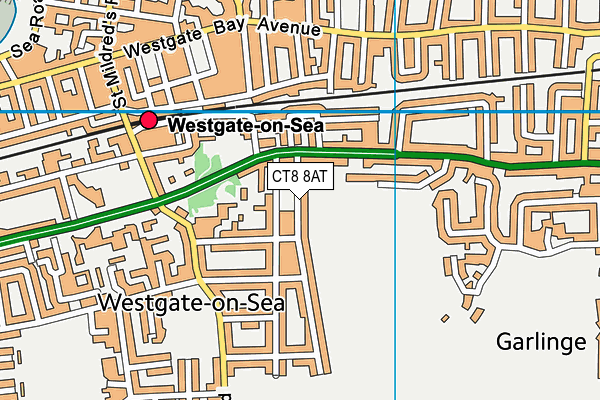 CT8 8AT map - OS VectorMap District (Ordnance Survey)