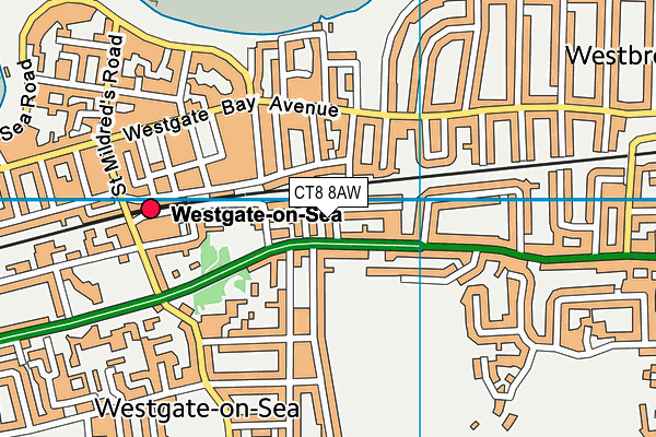 CT8 8AW map - OS VectorMap District (Ordnance Survey)