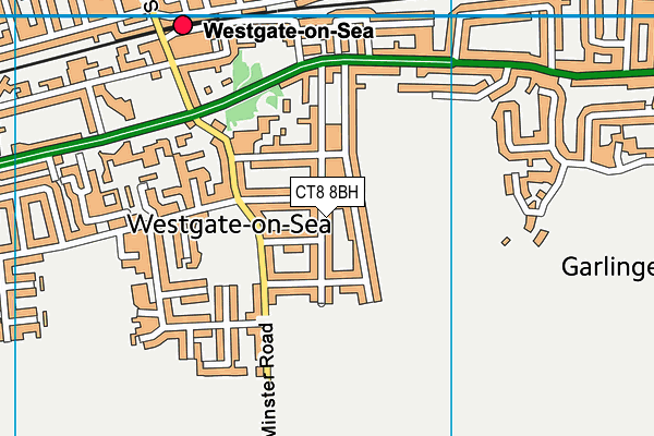 CT8 8BH map - OS VectorMap District (Ordnance Survey)