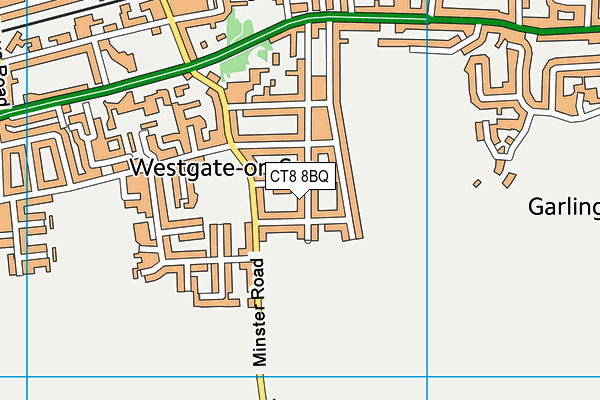 CT8 8BQ map - OS VectorMap District (Ordnance Survey)