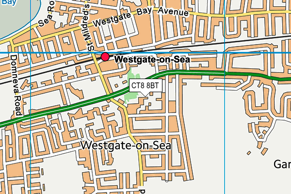 CT8 8BT map - OS VectorMap District (Ordnance Survey)