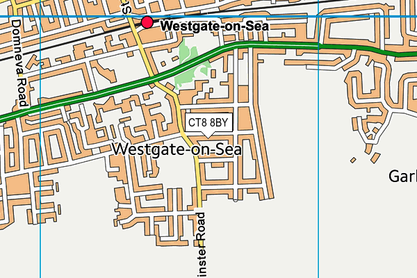 CT8 8BY map - OS VectorMap District (Ordnance Survey)