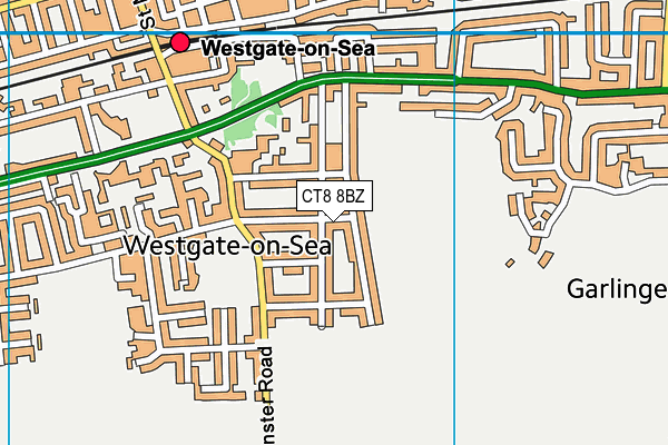 CT8 8BZ map - OS VectorMap District (Ordnance Survey)