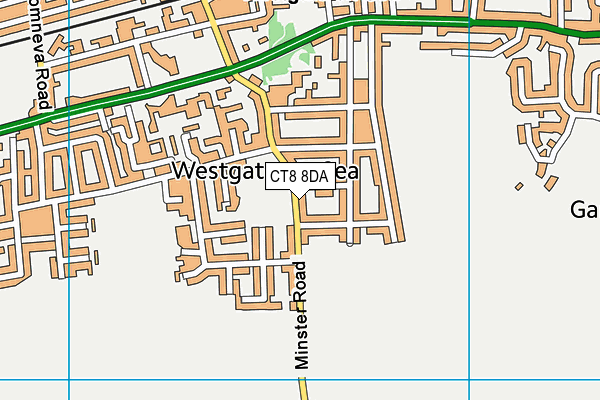 CT8 8DA map - OS VectorMap District (Ordnance Survey)