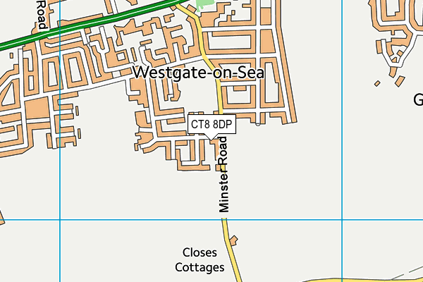 CT8 8DP map - OS VectorMap District (Ordnance Survey)