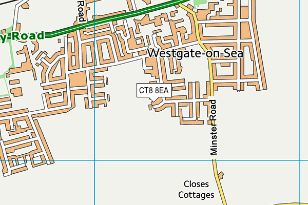CT8 8EA map - OS VectorMap District (Ordnance Survey)