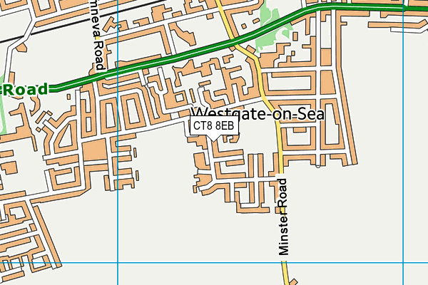 CT8 8EB map - OS VectorMap District (Ordnance Survey)