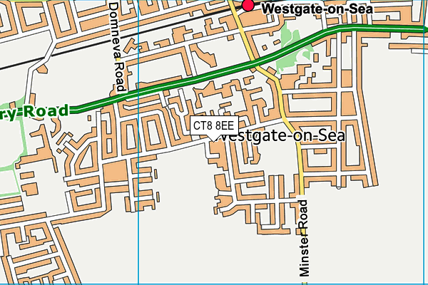 CT8 8EE map - OS VectorMap District (Ordnance Survey)