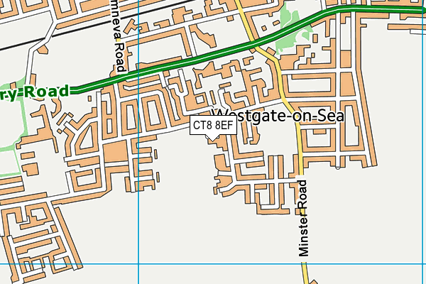 CT8 8EF map - OS VectorMap District (Ordnance Survey)